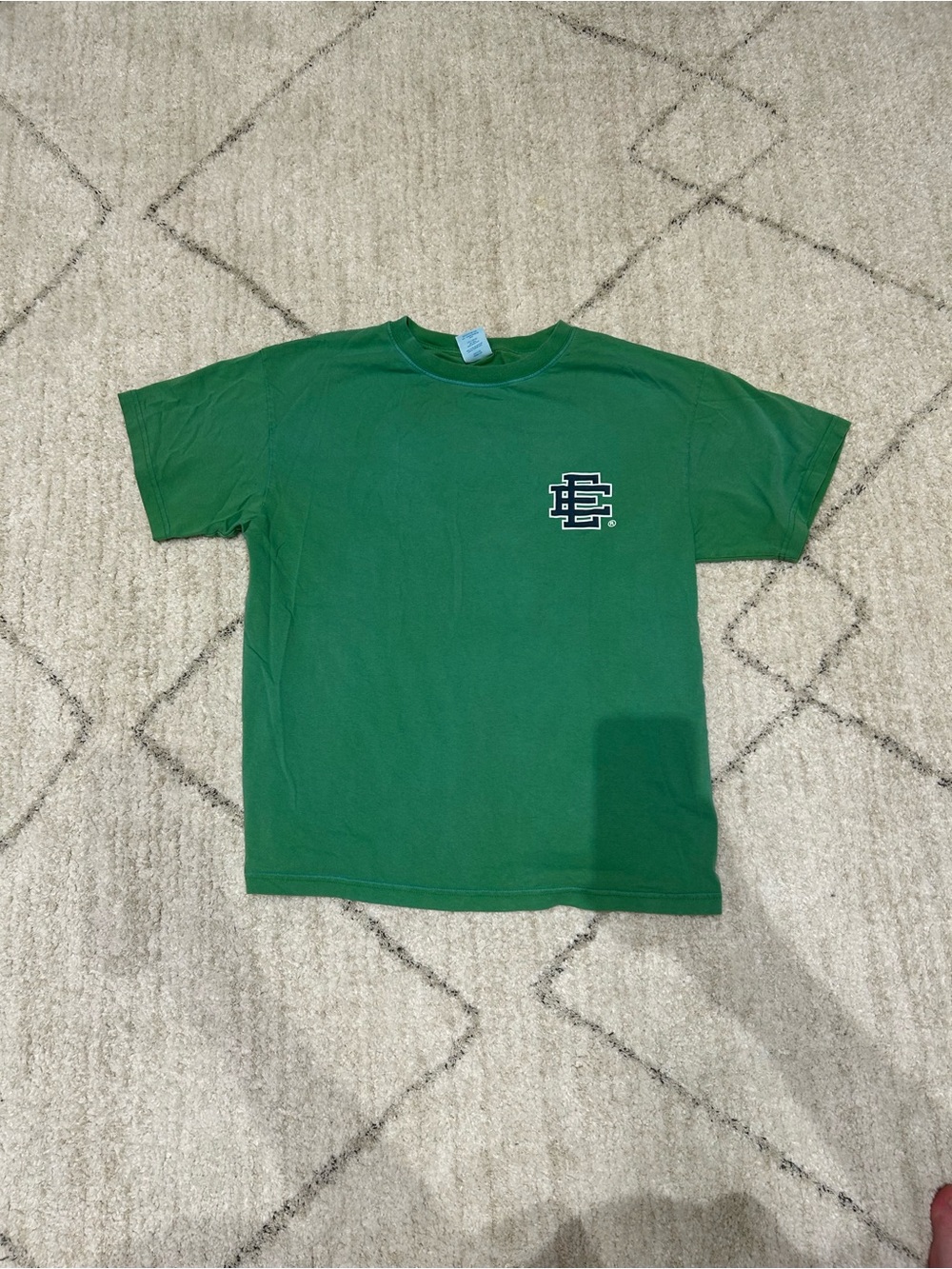 Eric Emanuel Green Tee with Chest Logo Size S